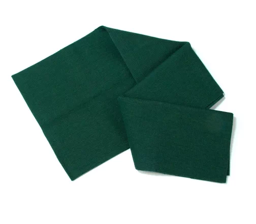 Кромка трикотаж, хлопок, большая, цвет темно-зеленый, 128-020