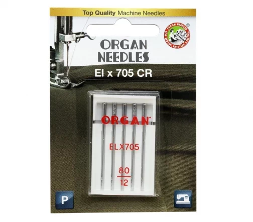 Иглы для распошив.маш. EL * 705/80 (5шт), блистер, ORGAN, 613338