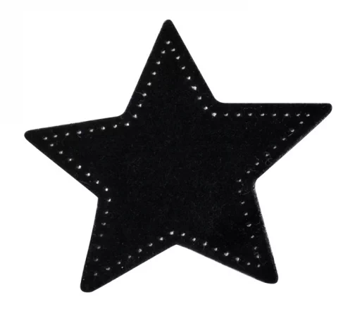 Термоаппликация HKM "Звезда из замши черная", 5,0 х 5,0 см, 43170