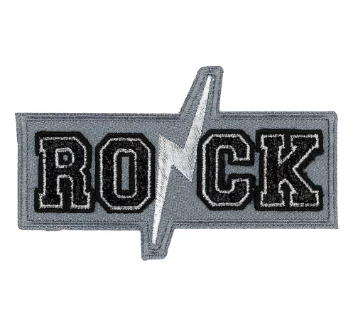 Термоаппликация HKM "ROCK", 10 х 3,3 см, цвет серый