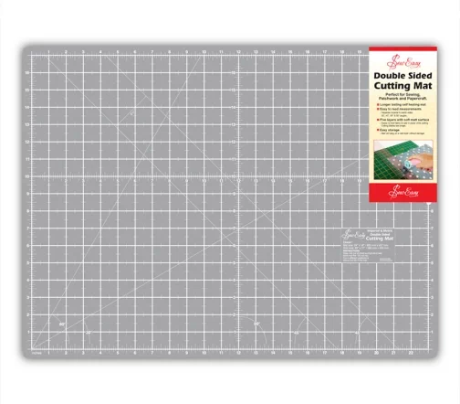 ER4091.GB Мат для раскройного ножа двусторонний, макси, 609 мм x 457 мм, цвет черный/серый, Hemline