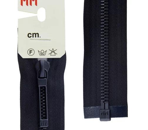 Молния RiRi "Топ" металл разъёмная, 1 замок 6мм 80см, подвеска STAB, цепь Bl, цвет 2110, черный