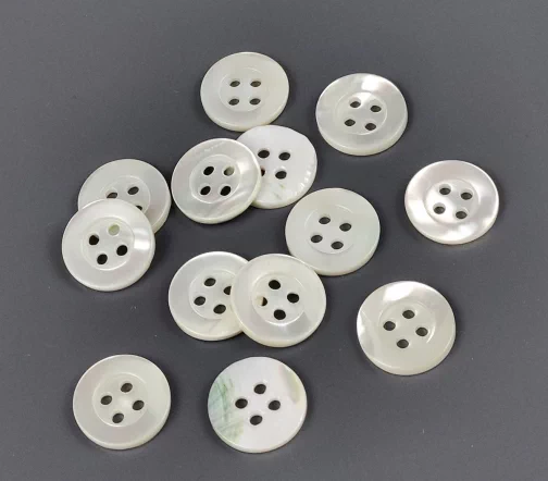 Пуговица, Union Knopf, 4 отв., перламутр, 15 мм