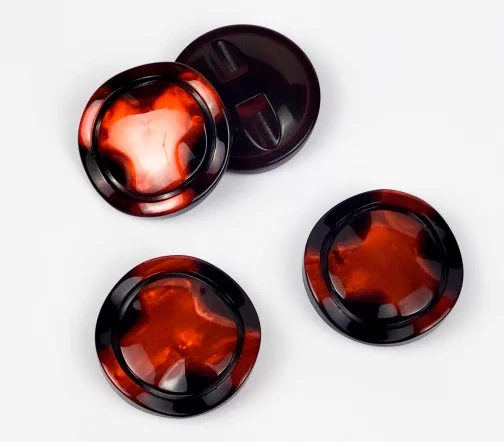 Пуговица, Union Knopf, на ножке, пластик, цв.оранжевый, 28мм, 453487-028-0042