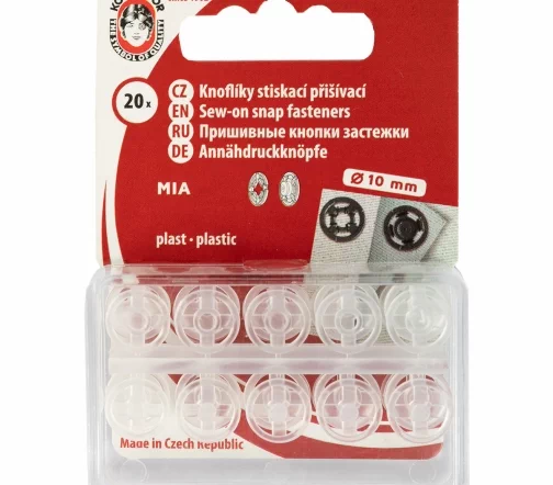 Кнопки пришивные, Koh-i-Noor, 10 мм, пластик, цвет белый, 20 шт., 154807
