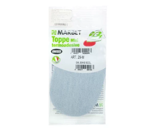Термозаплатка мини деним, 13 х 8,5 см, арт. 29-М/096, джинсовый обесц.