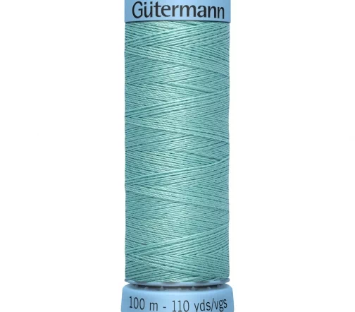 Нить Silk S303 для тонких швов, 100м, 100% шелк, цвет 924 аквамариновый нейтральн., Gutermann 744590