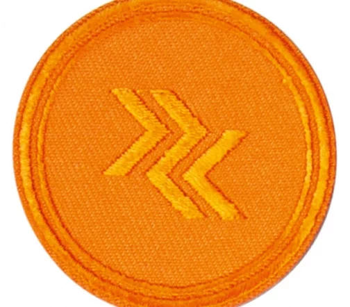 Термоаппликация HKM "Круг", 4,9 см, цвет оранжевый, 38626-5
