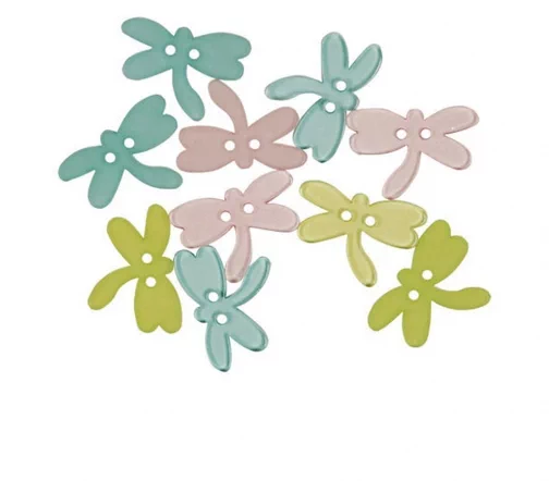 Пуговицы, Favorite Findings "Стрекозы" 21*15 мм, 9 шт