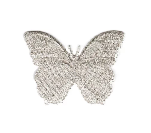 Термоаппликация Marbet "Бабочка мелкая", 2,8 х 3,7 см, серебро, 567523.M