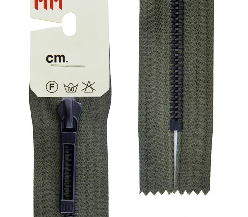 Молния RiRi "Топ" металл неразъёмная, 6мм 18см, подвеска STAB, цепь Bl, цвет 2816, темный хаки