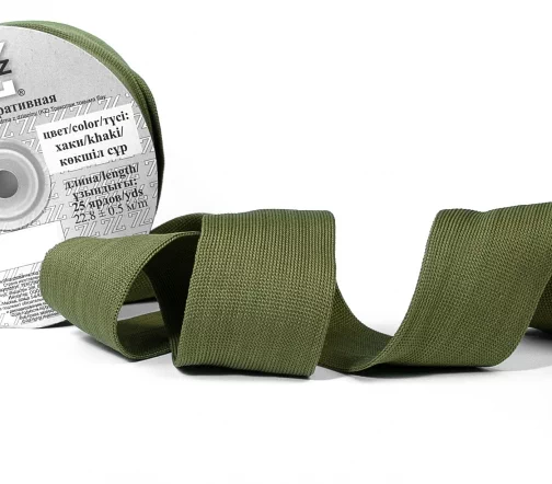 Тесьма декоративная "BLITZ" лампасная, 40 мм, цвет хаки