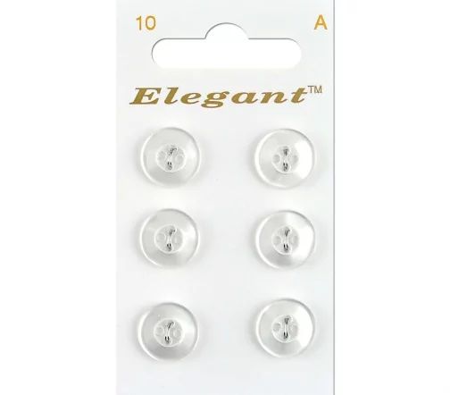 Пуговицы, Elegant, арт. 010 D, 4 отв., 12 мм, пластик, 6 шт.