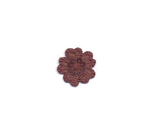 Термоаппликация "Цветок с пайетками коричневый", d 3 см, 569471.J