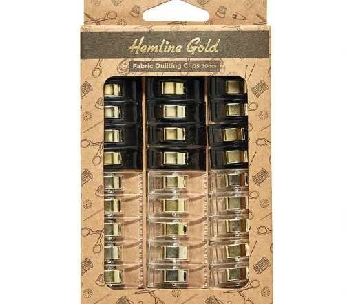 230.S.30.HG Клипсы для квилтинга, пластик, 26х10 мм, цвет черный/прозрачный, 30 шт., Hemline
