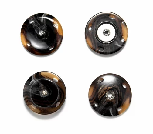 Кнопка пришивная, пластик, 25 мм, цвет коричневый, A2202-25-3