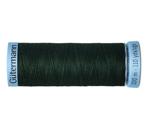 Нить Silk S303 для тонких швов, 100м, 100% шелк, цвет 472 т.бутылочный, Gutermann 744590