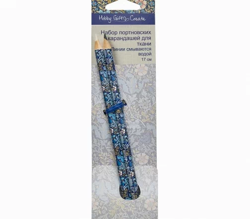 HGC299.01 Набор портновских карандашей, смываемых водой, 17 см, белый/серый, 2 шт., Hemline Hobby