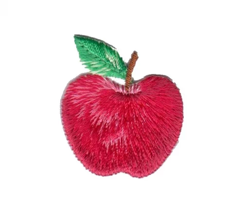 Термоаппликация "Яблоко красное", 3 х 3,4 см, 565070.C
