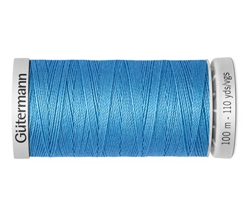 Нить Extra Strong суперкрепкая, 100м, 100% п/э, цвет 197 лазурно-голубой, Gutermann 724033
