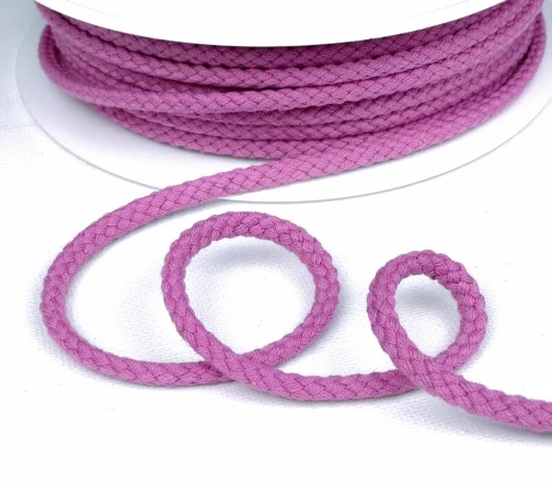 Шнур хлопковый PEGA, цвет розовый, 5,3мм