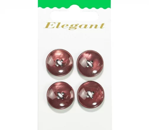 Пуговицы Disboton, 18 мм, 4 отв., пластик, 4 шт., бургунди
