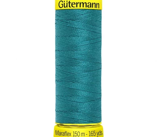 Нить Maraflex для трикотажа, 150м, 100% п/э, цвет 189 зеленая бирюза, Gutermann 777000