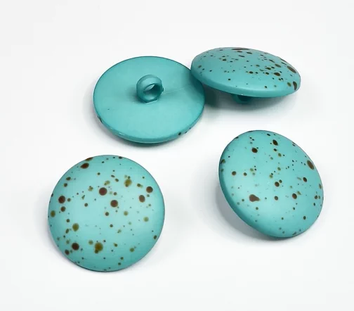 Пуговица Sandra, на ножке, 28 мм, пластик, цвет тиффани, 4519S-28-A-GOCCE