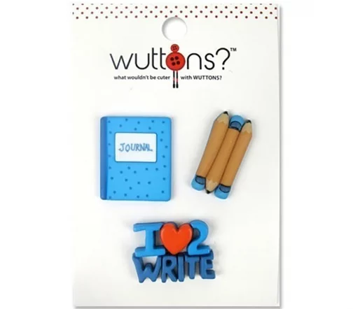 Пуговицы декоративные, Wuttons "Школа", арт 5710, на ножке, нейлон, 3 шт