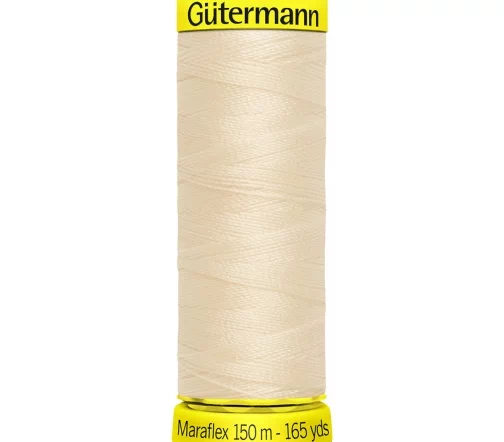 Нить Maraflex для трикотажа, 150м, 100% п/э, цвет 169 пломбир, Gutermann 777000