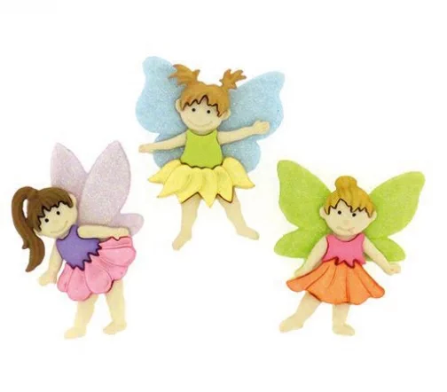 Декоративные пуговицы Dress It Up "Цветочные феи", 25х30 мм, 3 шт., 1177211