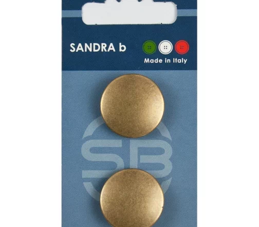 Пуговицы Sandra, на ножке, 23 мм, металл, 2 шт., медь, CARD220