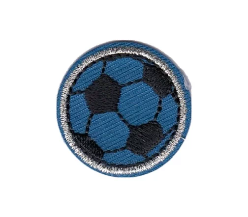 Термоаппликация Marbet "Футбольный мяч синий", d 2,8 см, арт. 565400.C