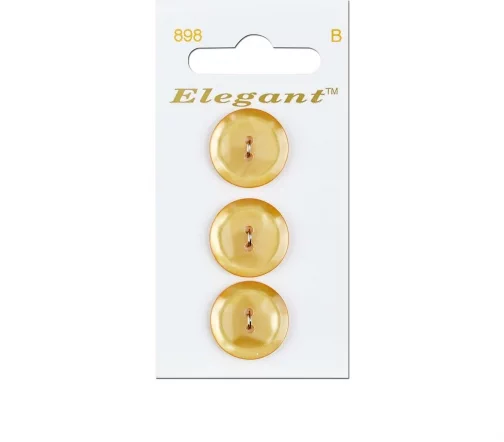Пуговицы Elegant, арт. 898 В, 2 отв., 19 мм, пластик, 3 шт., бежевый