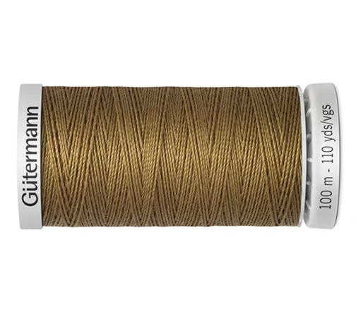 Нить Extra Strong суперкрепкая, 100м, 100% п/э, цвет 887 бежево-горчичный, Gutermann 724033