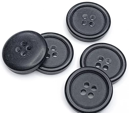 Пуговица DILL, 4 отв., пластик, цвет черный, 20 мм