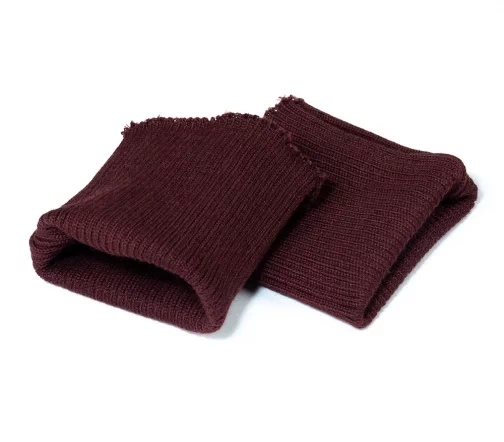 Манжеты трикотаж, полушерсть, цвет бордовый, 124-018