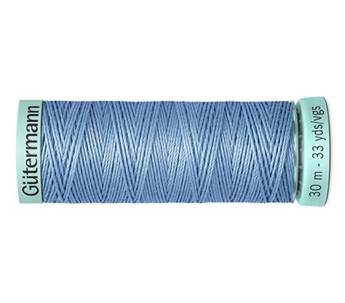 Нить Silk R 753 для фасонных швов, 30м, 100% шелк, цвет 143 серо-голубой, Gutermann 723878