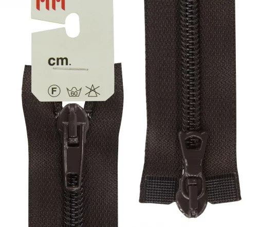 Молния Riri спираль разъёмная, 2 замка, 6мм, 55см, цвет 2226, темно-коричневый