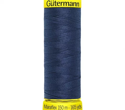 Нить Maraflex для трикотажа, 150м, 100% п/э, цвет 013 синий, Gutermann 777000