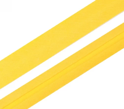 Косая бейка SAFISA, 20мм, хлопок, цвет 022, темно-желтый