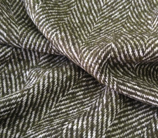 Пальтовая ткань в зёленую елочку, 01914-1