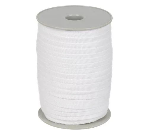 Шнур плоский, 15 мм, цвет белый, арт. ХБ-8515-1