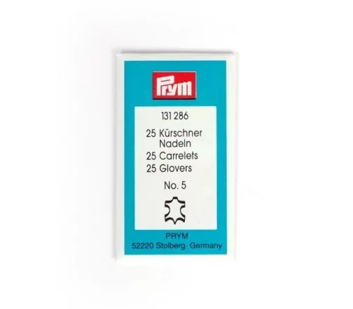 131286 Иглы для кожи №5, 40мм, 25 шт., Prym