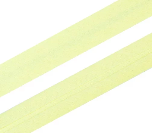 Косая бейка SAFISA, 20мм, хлопок, цвет 108, светло-лимонный