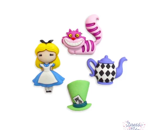 Декоративные пуговицы Dress It Up "Алиса в стране чудес", 4 шт., 11771