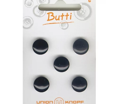 Пуговицы, Union Knopf, на ножке, пластик, цв. черный, 12 мм, 5 шт., 79069