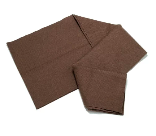 Кромка трикотаж, хлопок, большая, цвет коричневый, 128-012