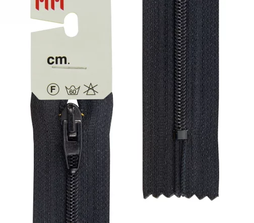 Молния Meras Rizip спираль, 20 см, неразъёмная, 4 мм, цвет 2110, черный