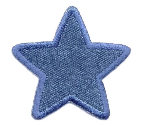Термоаппликация "Звезда", 5 х 5,5 см, синяя, арт. 569531.B